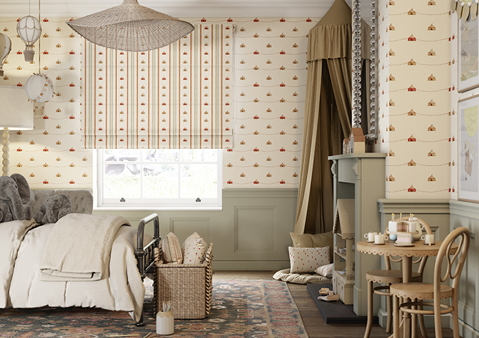 May Day, Tent Stripe Spice - Twist&Fit Roman Blind - Image 3